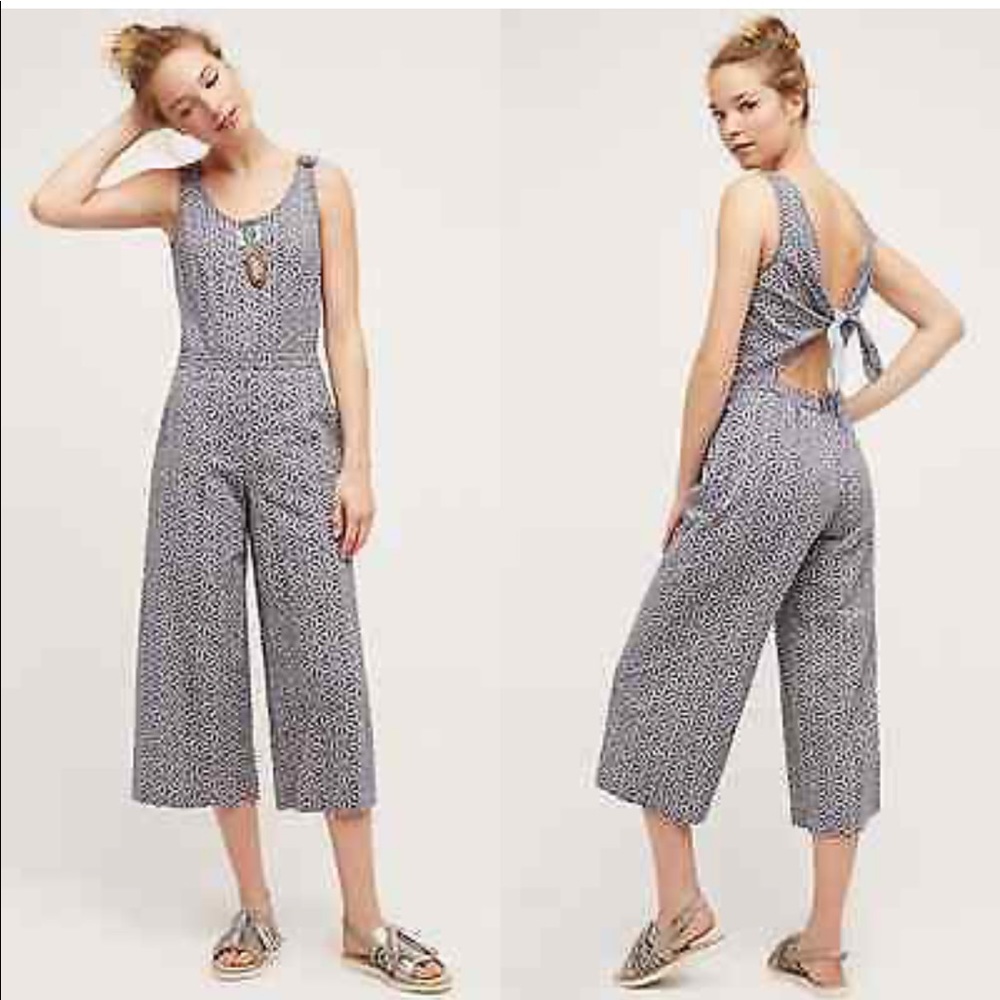 Anthropologie Elevenses Jumpsuit Size Large
